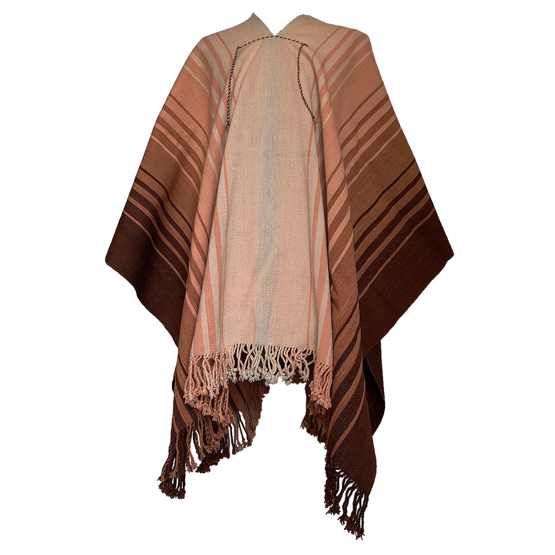 argue★SHETLAND WOOL LINEN VINTAGE PONCHO Angostura_handwoven_Argentine_