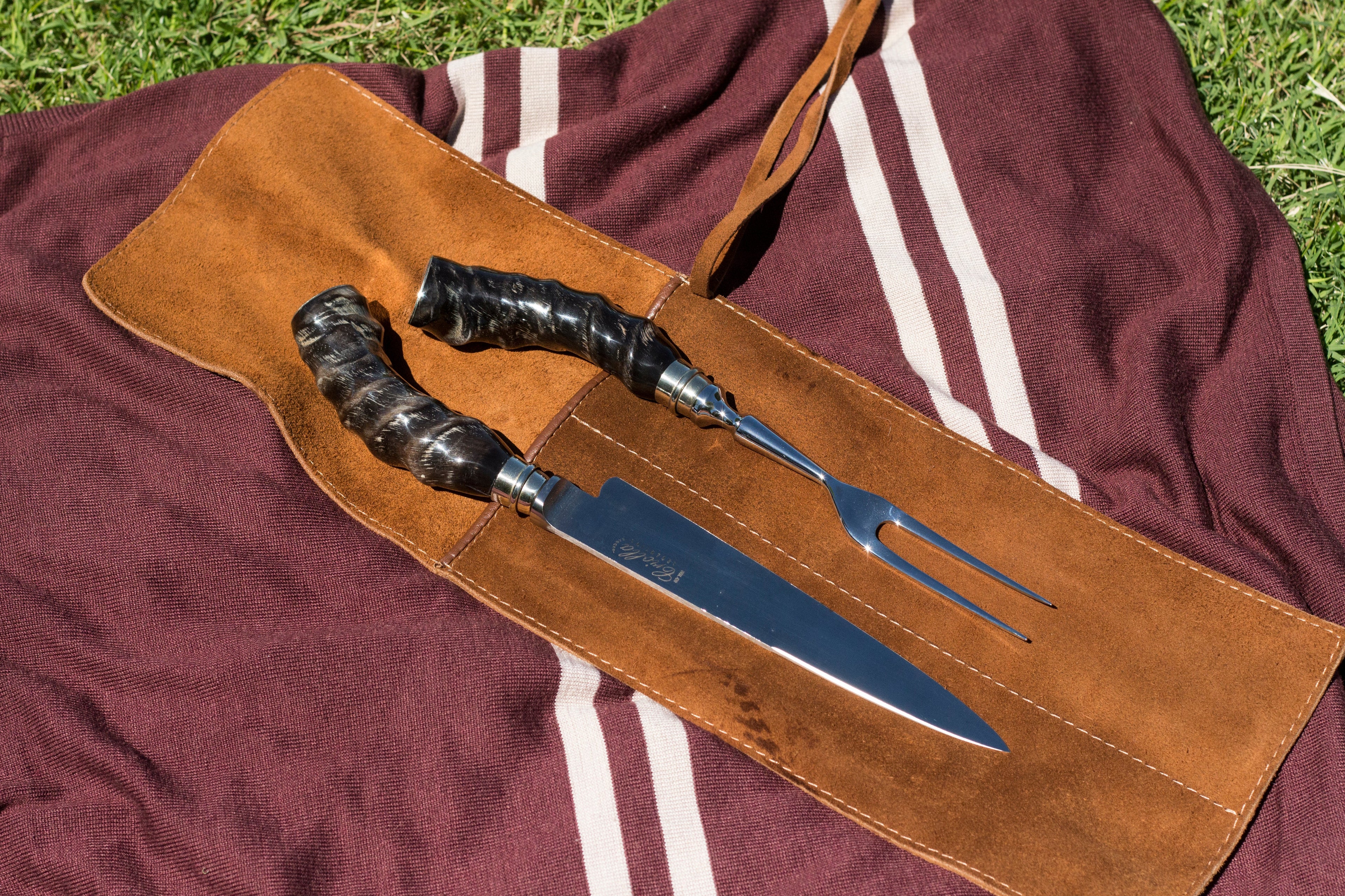 Handmade carving set stainless steel blades for steaks