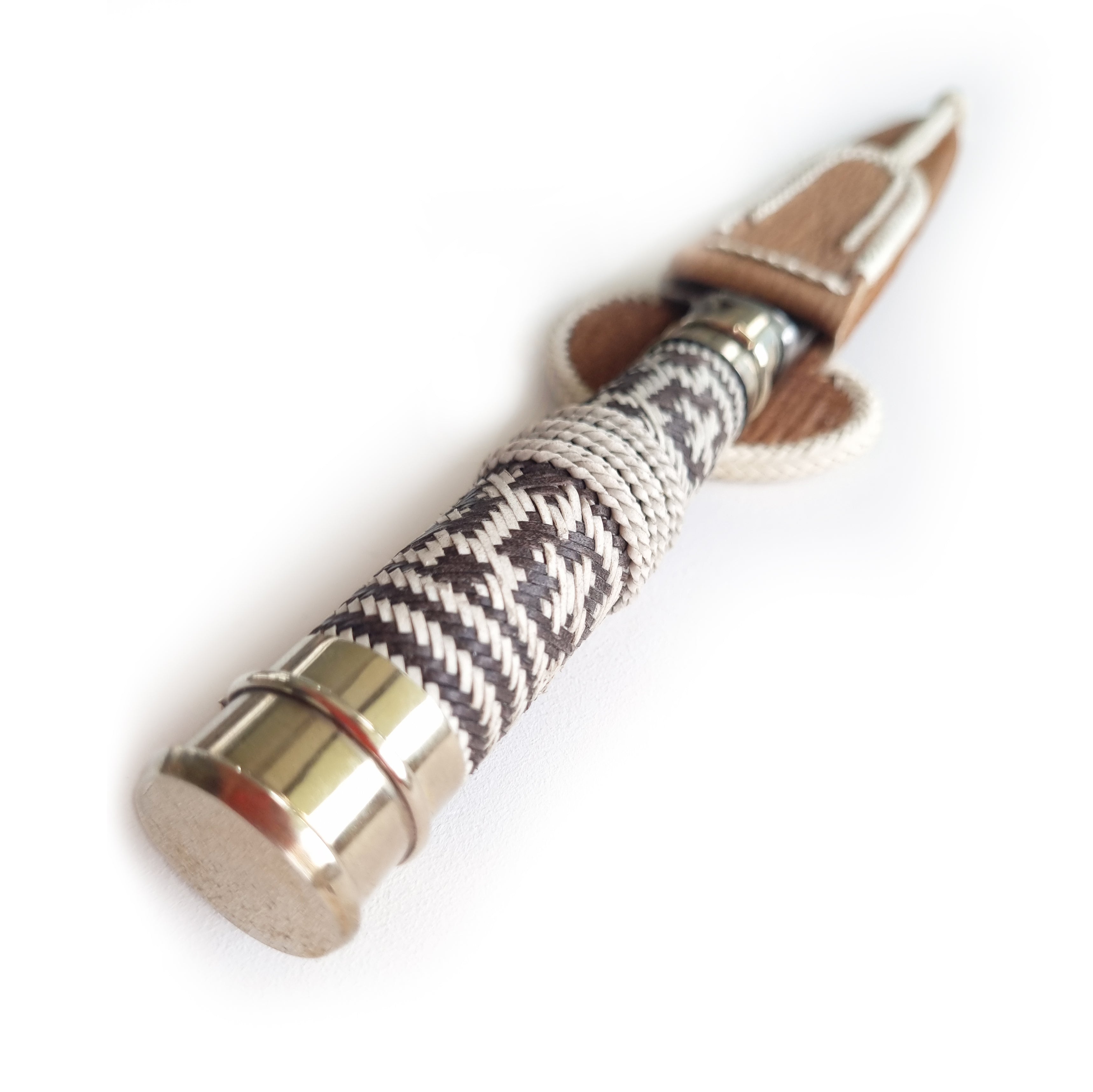 Braided leather knife - NEW!!!