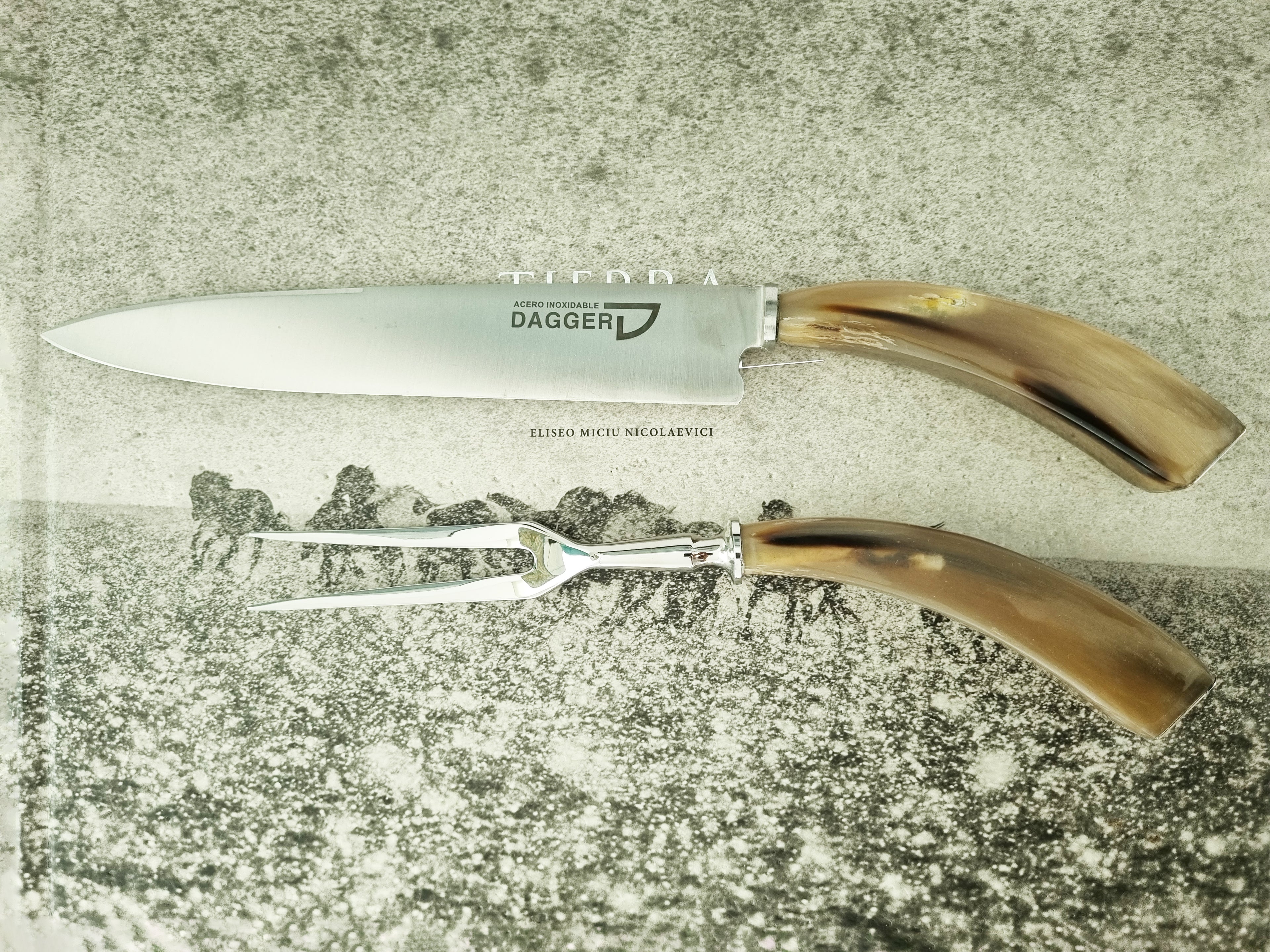 420 Criolla stainless steel carving knife with nickel silver finishes
