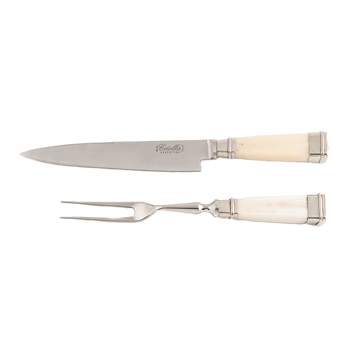 Argentine barbecue carving set with cow bone handles
