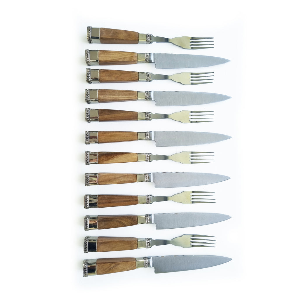 Straight sharp stainless steel cutlery set selected by Vakiano