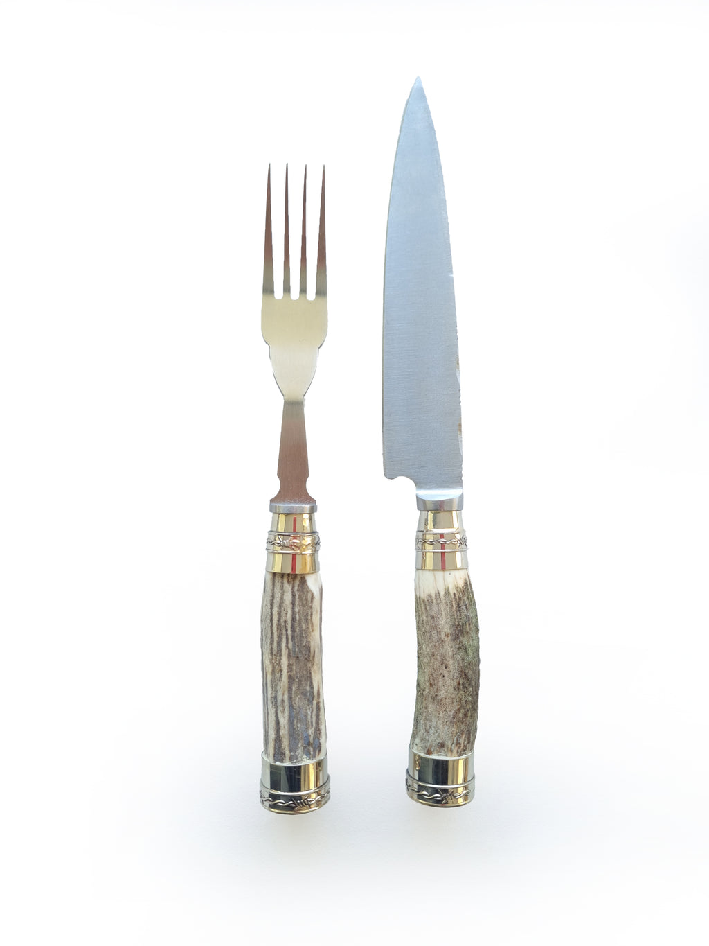 Sustainable antler cutlery set for fine dining