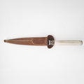 Handmade Deer Bone Knife with Leather Sheath - Vakiano