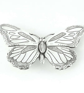 Silver plated belt buckles with butterfly motif
