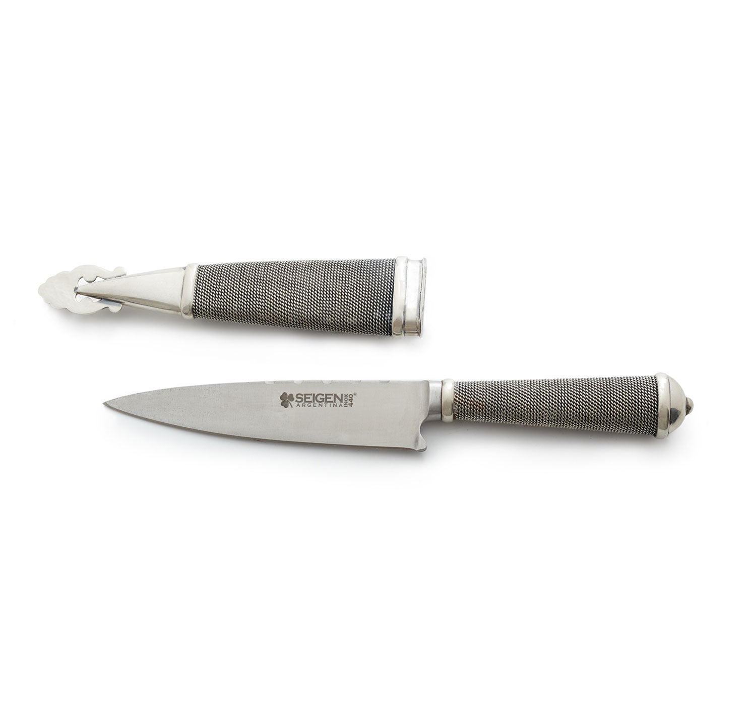 Handmade 900 silver wire knife with sheath