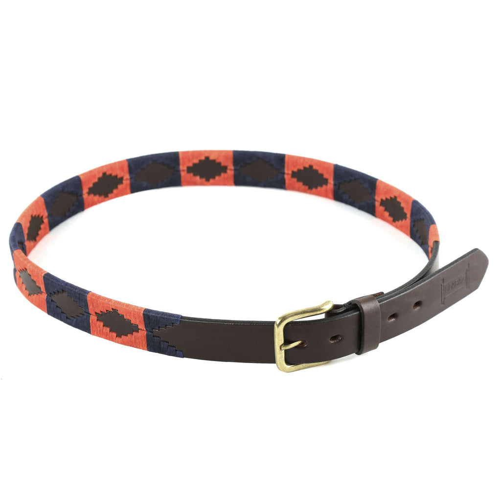 Handmade Argentine leather belt stitched with waxed threads