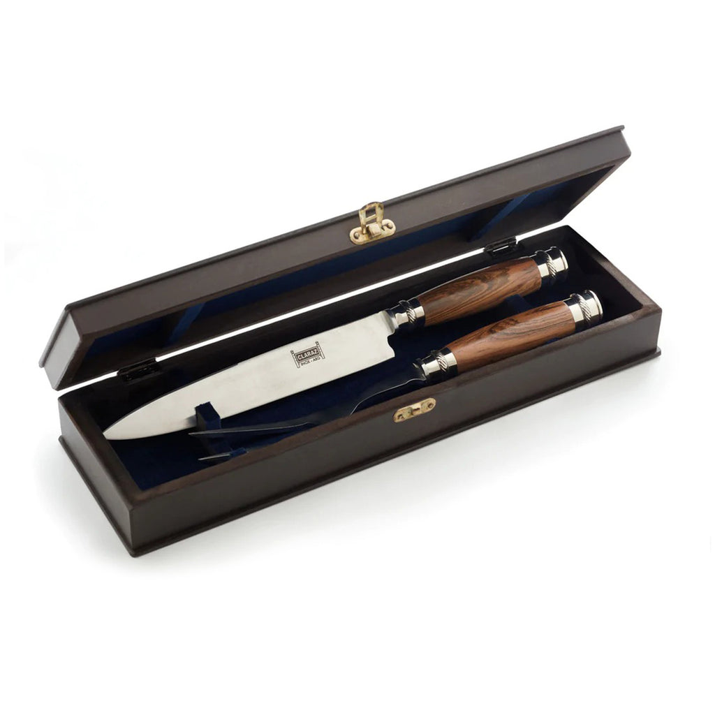 Patagonula Argentine carving set with knife and carving fork