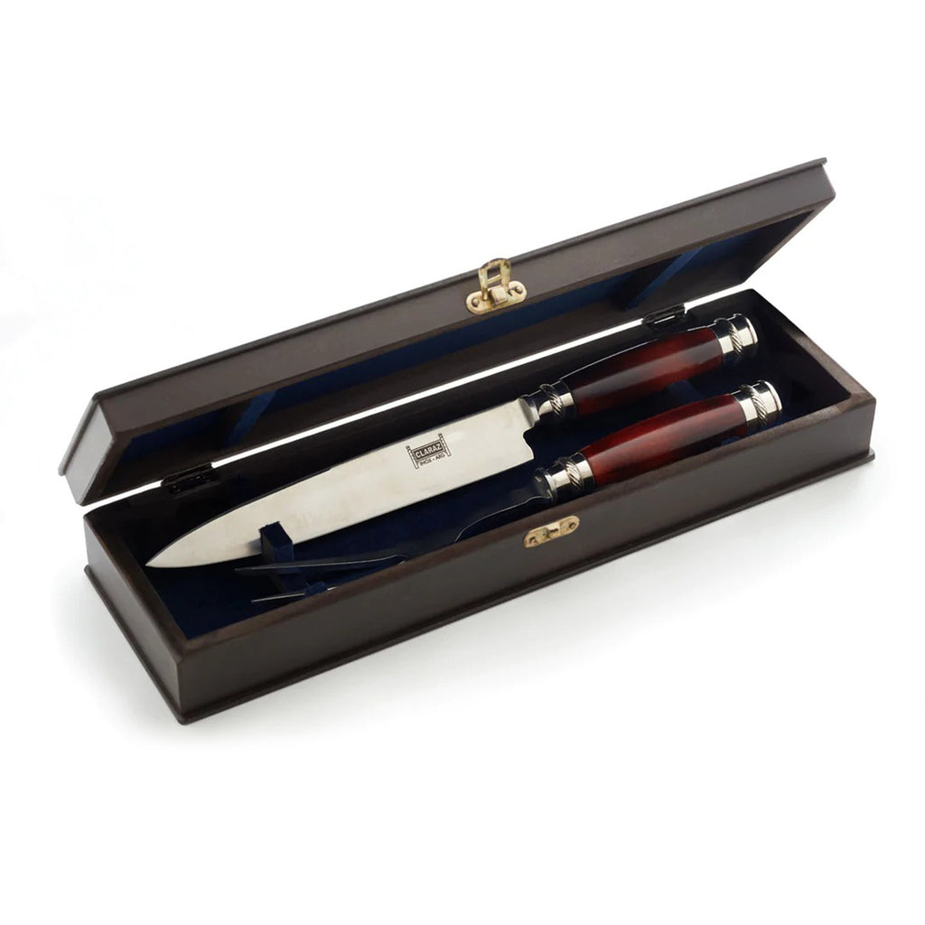 Quebracho Argentine carving set with knife and carving fork