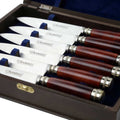 Quebracho steak knives set in wooden case