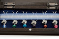 Silver 900 wine glass markers with horse motif