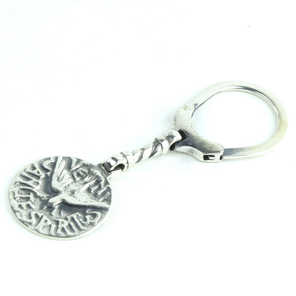 Silver religious keychain selected by Vakiano