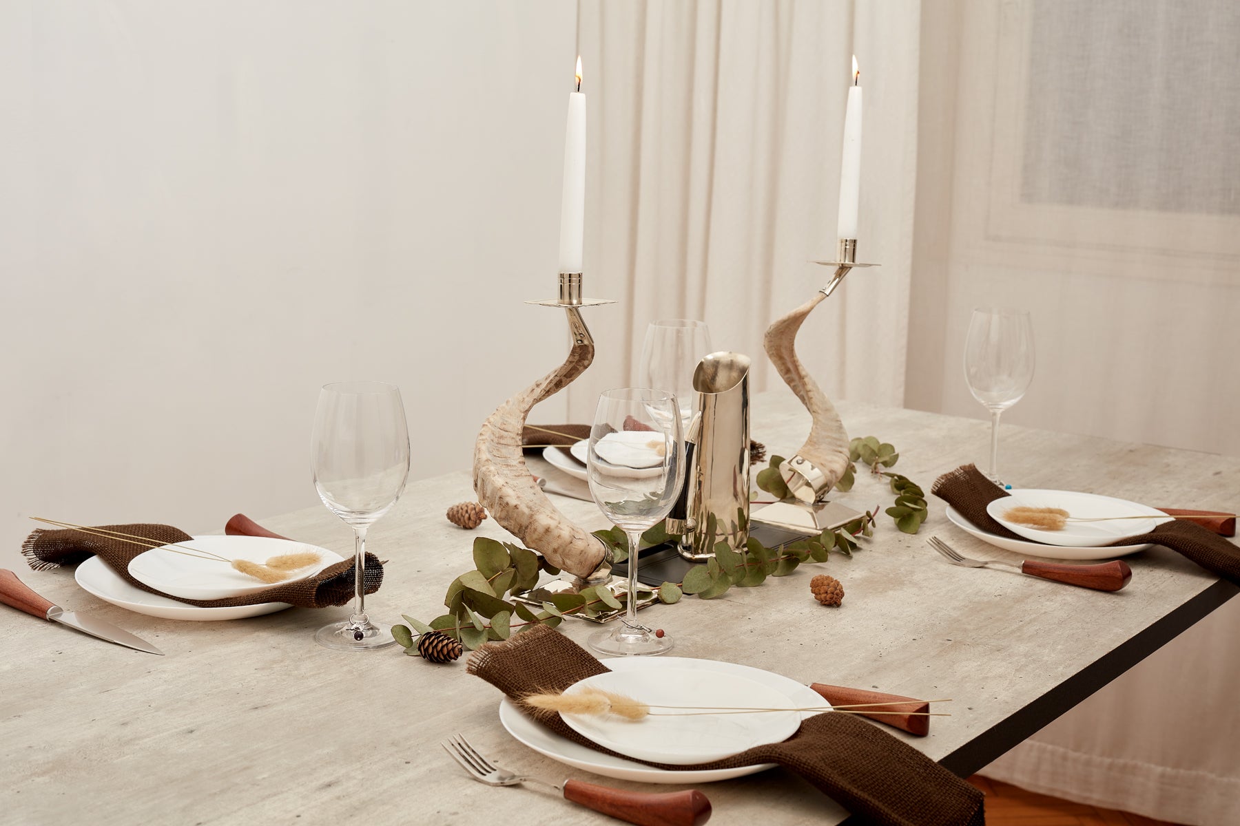 Rustic candelabra